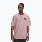 Men's T-shirt Under Armour Woven Label Heavyweight tourmaline pink/black