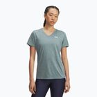 Women's training T-shirt Under Armour Tech V-Twist jasper blue/white
