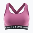 Training bra Under Armour Crossback Mid fuchsia dusk/black/white