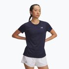 Women's training T-shirt Under Armour Tech Twist midnight navy/white