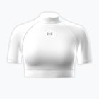 Women's training T-shirt Under Armour HeatGear Crop Mock white/halo gray