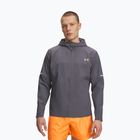 Men's training jacket Under Armour Tech Utility Woven castlerock/orange bloc