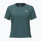 Women's training T-shirt Under Armour Tech Wordmark Tape rack green/black/white
