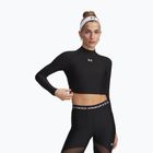 Women's training longsleeve Under Armour HeatGear Crop Mock ultimate black/white