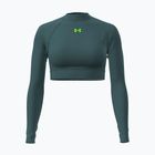 Women's training longsleeve Under Armour HeatGear Crop Mock rack green/hyper green