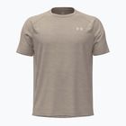 Men's training T-shirt Under Armour Tech Textured timberwolf taupe/white