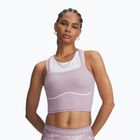 Women's training shirt Under Armour Meridian Contour Tank mauve pink/white/mauve pink