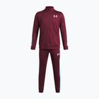 Children's tracksuit Under Armour Knit Track Suit vintage maroon/fresco blue/white