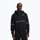 Men's sweatshirt Under Armour Icon Fleece Taped Full Zip ultimate black/white