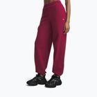 Women's trousers Under Armour Icon Fleece Gym Pant claret/white
