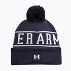 Men's winter hat Under Armour Halftime Pom Beanie midnight navy/white/white