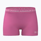 Women's training shorts Under Armour HeatGear Shorty pink frenzy/prime pink