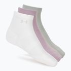 Women's socks Under Armour Vanish 3 Pack mauve pink/titanium/purple echo