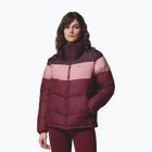 Women's insulated jacket Columbia Puffect II Colorblock rich wine/eraser pink/moonvista