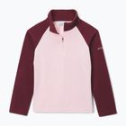Children's fleece sweatshirt Columbia Glacial Fleece satin pink/rich wine