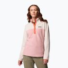 Women's Columbia Benton Springs 1/2 Snap sweatshirt eraser pink/dark stone/tuscan