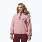 Women's fleece sweatshirt Columbia Helvetia II Cropped Half Snap Fleece eraser pink/fig/rich wine