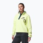Women's fleece sweatshirt Columbia Helvetia II Cropped Half Snap Fleece citron haze/black/compass blue