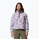 Women's fleece sweatshirt Columbia Helvetia II Printed Cropped Half Snap stormwatch/sprayflower