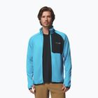 Men's trekking sweatshirt Columbia Triple Canyon Grid Fleece Full Zip II compass blue heather/black