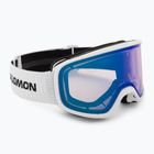 Ski goggles Salomon Aksium 2.0 Photo white/photo mi blue