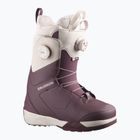 Women's snowboard boots Salomon Kiana Dual Boa W huckleberry/dawn pink/almond milk