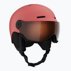 Children's ski helmet Salomon Orka Visor Jr S2 sun kissed coral