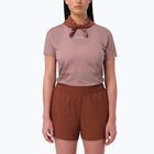 Women's running shirt Salomon Sense Aero GFX Tee SS antler/chocolate fondant