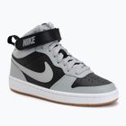 Children's shoes Nike Court Borough Mid 2 black/white/gum med brown/light smoke grey