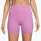Women's shorts Nike One High-Waisted Biker 5" loght magenta/white
