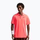 Men's tennis T-shirt Nike Court Dri-Fit Polo Solid hot lava/black