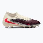Men's football boots Nike United Phantom 6 High Academy MG burgundy crush/fossil/university red
