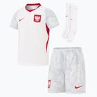 Children's football kit Nike Dri-Fit Poland Stadium Home Kit white/field silver