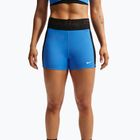 Women's training shorts Nike Pro Sculpt Dri-Fit High-Waisted Biker 5" light photo blue/black/white