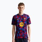 Men's football shirt Nike FC Barcelona Dri-Fit Pre-Match noble red/mineral yellow