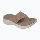 Women's slides SKECHERS Ultra Flex 3.0 Rhythm Waves brown