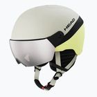 Children's ski helmet HEAD Yuki Visor Jr lime swirl/silver/red