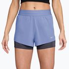 Women's running shorts Nike Swift Mid-Rise 2in1 aluminum/royal tint