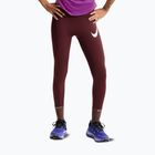Women's running leggings Nike Tempo Swoosh Run High-Waisted 7/8 mystic dates/white