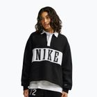 Women's sweatshirt Nike Studio Fleece Medium Weight total black/sail/sail