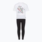 Children's set New Balance Floral Shoe Graphic Tee and Legging nb bright white