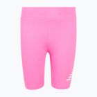 Children's shorts New Balance Stacked Logo Cycle pink satin