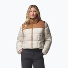 Women's insulated jacket Columbia Puffect III Cropped dark stone/camel brown