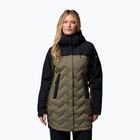 Women's down coat Columbia Mountain Croo III Mid Down stone green/black