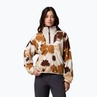 Women's fleece sweatshirt Columbia Sequoia Grove II Printed Half Zip camel brown ikatbloom