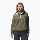 Women's fleece sweatshirt Columbia Helvetia II Cropped Half Snap Fleece stone green/safari