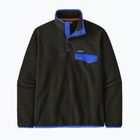 Men's fleece sweatshirt Patagonia Lightweight Synchilla Snap-T Pullover black w/p6 blue