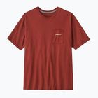 Men's T-shirt Patagonia Boardshort Logo Pocket Responsibili rusty red