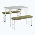 Coleman Pack Away For 4 silver hiking table with benches 205584