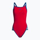 Women's one-piece swimsuit arena Team Stripe Super Fly Back One Piece red-blue 001195/477